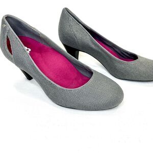 Betabrand On Your Mark Pumps Heels Size 9 Gray Silver Specks